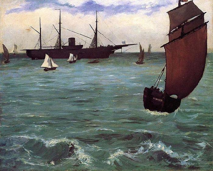 Edouard Manet Kearsarge at Bologne France oil painting art